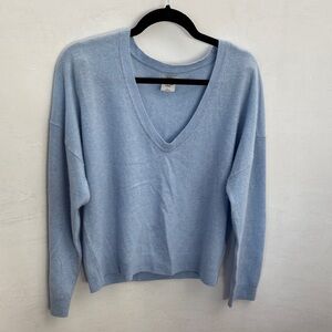 Abercrombie Soft V-Neck Light Blue Sweater